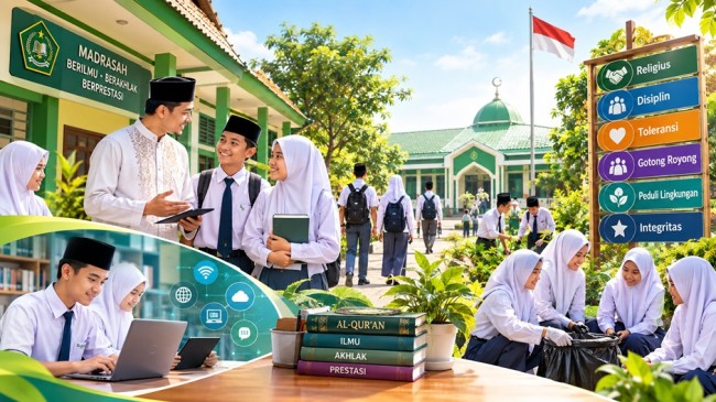 Transformasi Budaya Madrasah dalam Penguatan Karakter dan Etika Sosial  Peserta Didik di Era Digital